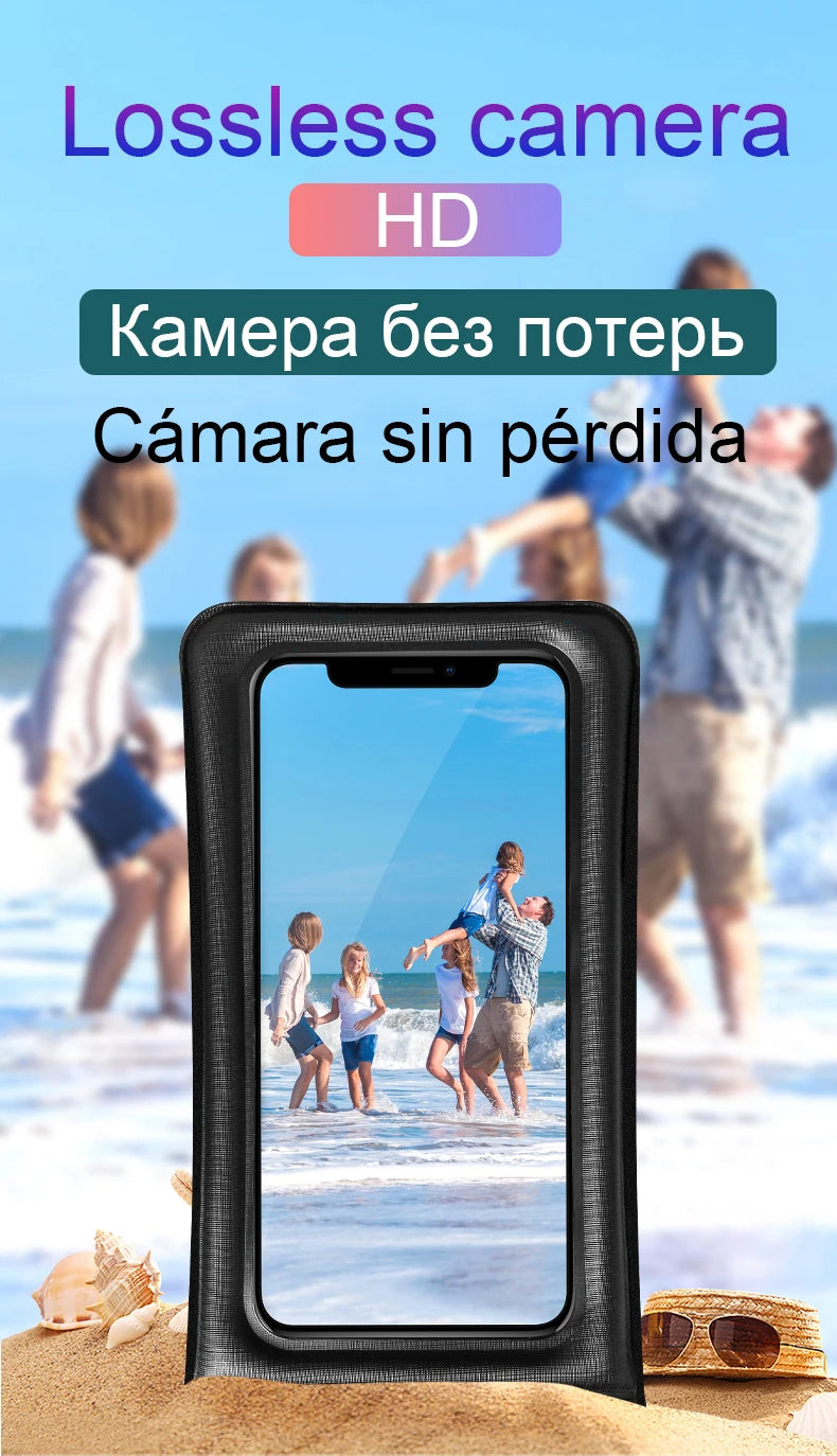 Floating Airbag Waterproof Swim Bag Phone Case For iPhone 13 14 15 16 Pro Max Samsung S23 S25 Xiaomi 15 Huawei P30 20 Lite Cover