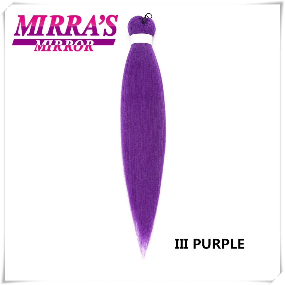 Purple Braiding Hair Extensions Pre Stretched Soft Yaki Synthetic Jumbo Braids DIY Ponytail Braid Pink Grey Orange Red Blue Hair