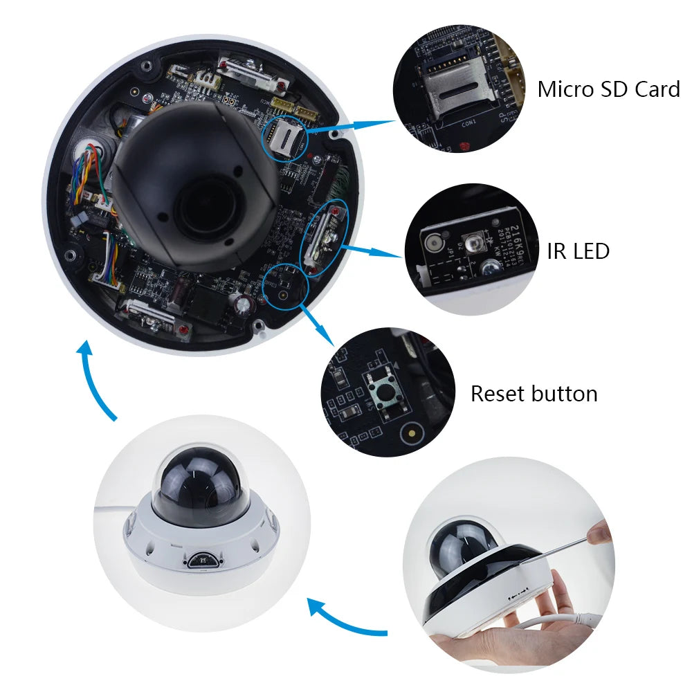 Hikvision DS-2DE2A404IW-DE3 4MP PoE PTZ IP Camera IR Security Camera Built-in MIC 4X Optical Zoom 2.8-12MM Video Surveillance