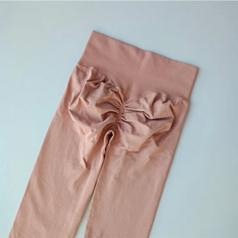 Seamless High-Waist Yoga Leggings – Push-Up Hip Lift Fit