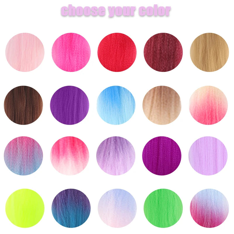 Synthetic Purple Hair Ponytail with Elastic Rubber Band Long Yaki Straight Ponytail for DIY Braiding for Christmas Halloween Use