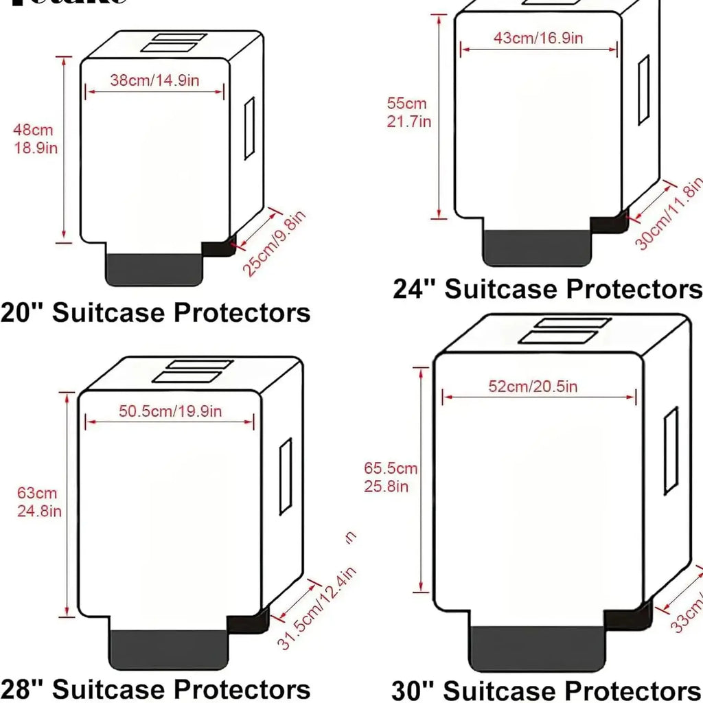 Transparent Pvc Luggage Protective Cover Wheeled Luggage Protective Cover Wear-Resistant Outer Cover Transparent Protective