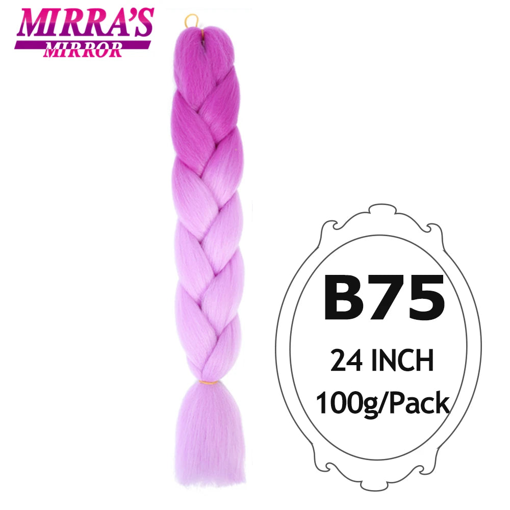 Colorful Jumbo Braiding Hair Extensions For Box Braids Synthetic Hair for Afro Braids Ombre Jumbo Braid Hair DIY Crochet Braid