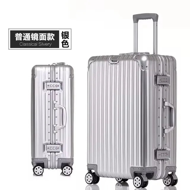 Top Quality Customization 100%  Aluminum-magnesium travel Boarding Rolling Luggage Perfect for Spinner brand Travel Suitcase
