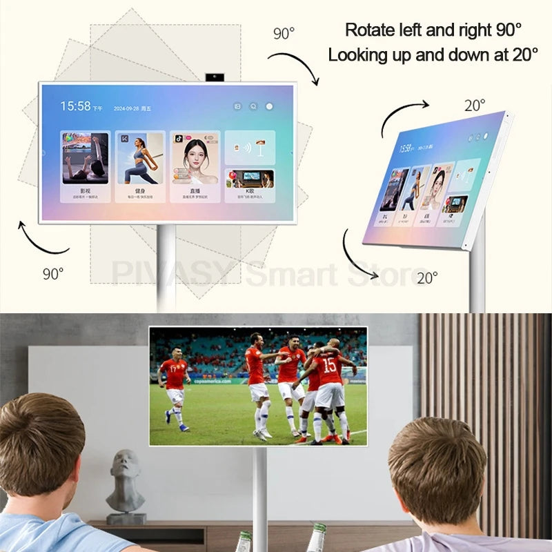Popular 21.5 Inch Smart Display Touch Screen Android 12 Portable Smart Tv Indoor Conference Mobile Monitor for Gym Gaming Live