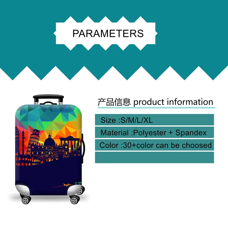 Luggage Cover Stretch Fabric Suitcase Protector Baggage Dust Case Cover Suitable for18-32 Inch Suitcase Case Travel Organizer