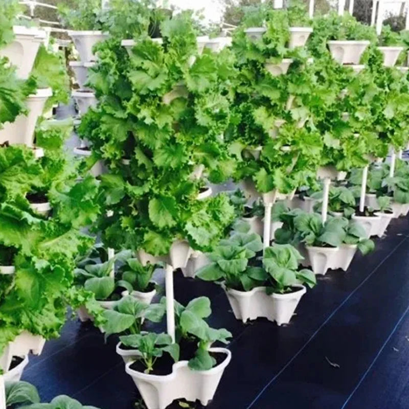 MOONBIFFY Stackable Multi-Tier Flower Pot with Wheels