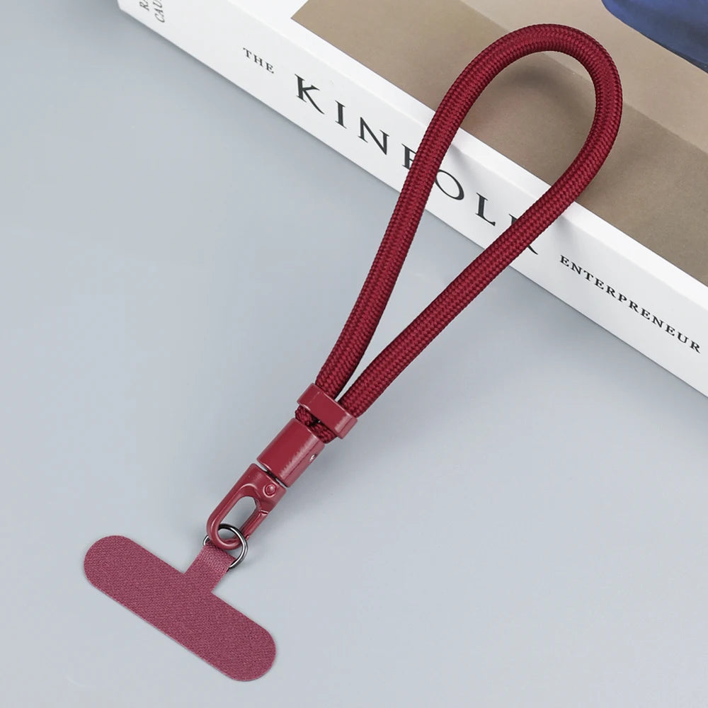 Universal Adjustable Mobile Phone Lanyard Short Wrist Strap with Self-locking Anti-drop Design Durable Polyester Phone Strap