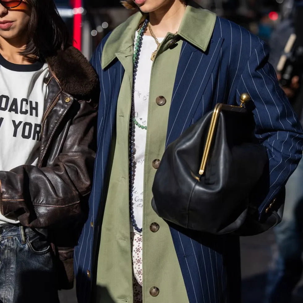 Fashion Large Kisslock Clutch Bag for Women Designer Clip Shell Women Shoulder Bags Luxury Soft Pu Leather Pink Color Handbags