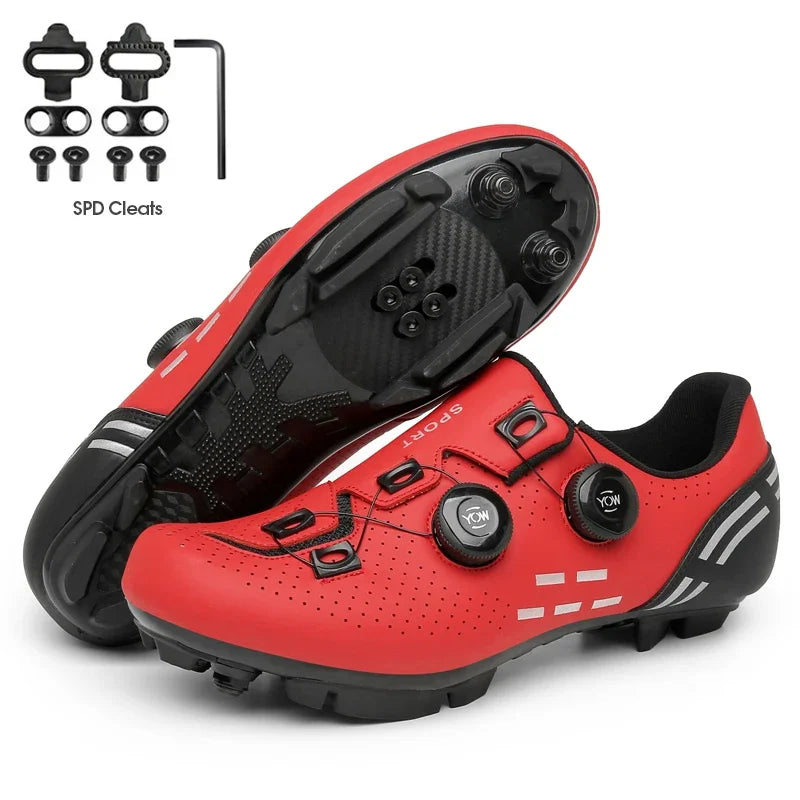2023 Cycling Sneaker Mtb with Cleats Men Carbon Sports Speed Bike Shoes Women Mountain Racing Flat SPD Road Cycling Footwear
