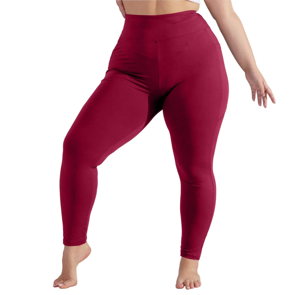 Plus Size Women’s High-Waisted Yoga Pants with Pockets – Hip Lift Athletic Leggings