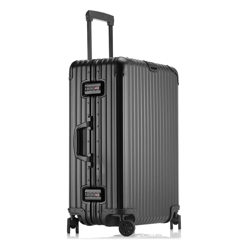 All-aluminum magnesium alloy telescopic suitcase 24-inch luggage business travel case metal combination lock bag 20-inch carry-o