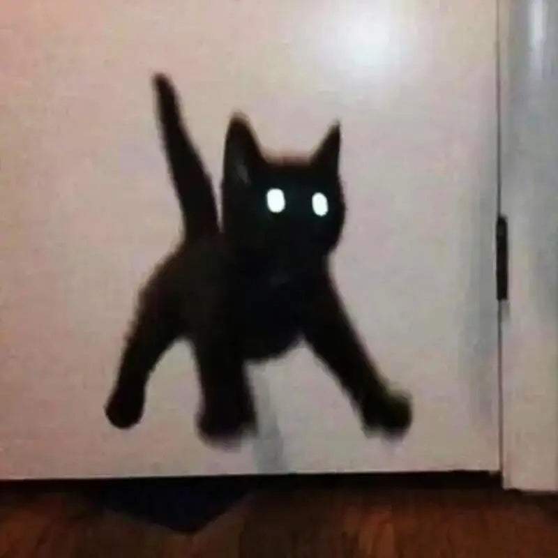 Scared Black Cat Pendant Necklace | Titanium Steel K-Pop Fashion Chain for Men & Women