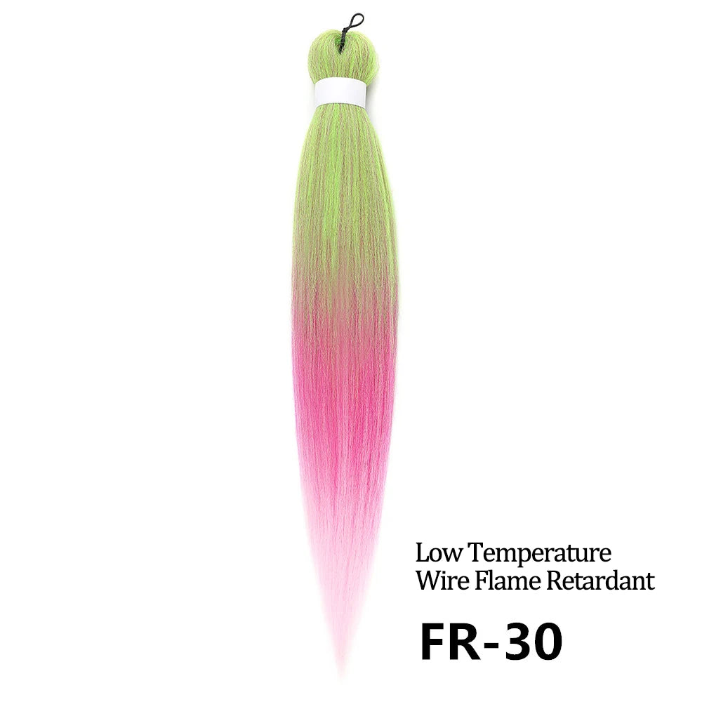 Chorliss Pre-Stretched Jumbo Braids — 24"/26" Synthetic Yaki Ombre (80–90 g, 105 Colors)