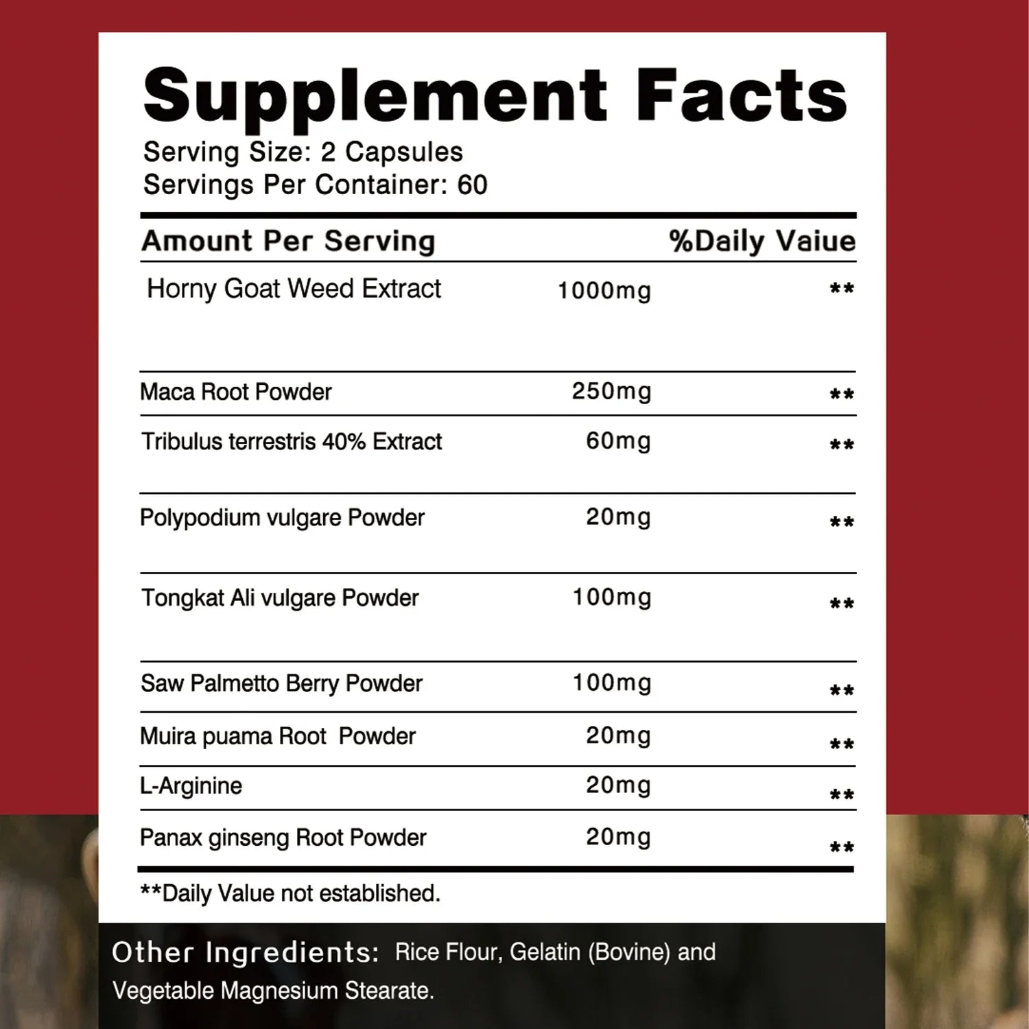 Airboy Horny Goat Weed Capsules – With Tongkat Ali, Maca & L-Arginine | Boosts Energy, Stamina & Male Performance (120 Capsules)