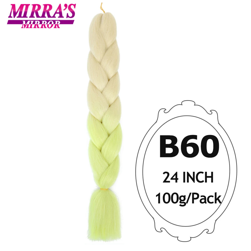 Colorful Jumbo Braiding Hair Extensions For Box Braids Synthetic Hair for Afro Braids Ombre Jumbo Braid Hair DIY Crochet Braid