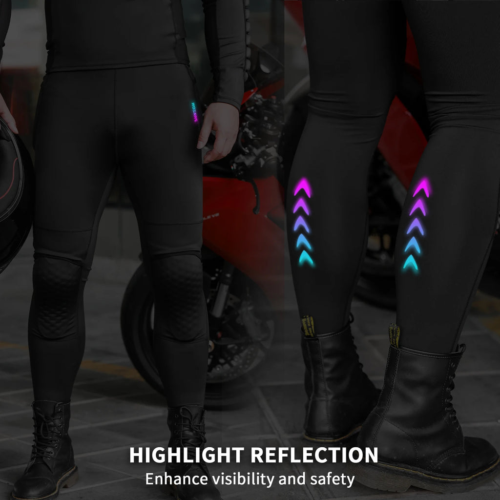 WOSAWE Summer CE1/2 Protective Motorcycle Racing Pants Men's Motocross Off-Road Pants Black Mountain Bike Cycling Moto Pants