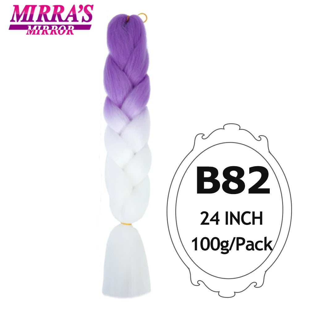 Colorful Jumbo Braiding Hair Extensions For Box Braids Synthetic Hair for Afro Braids Ombre Jumbo Braid Hair DIY Crochet Braid