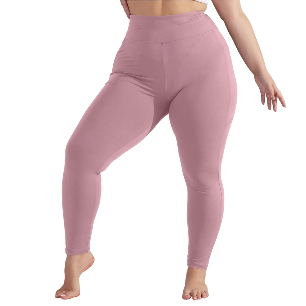 Plus Size Women’s High-Waisted Yoga Pants with Pockets – Hip Lift Athletic Leggings