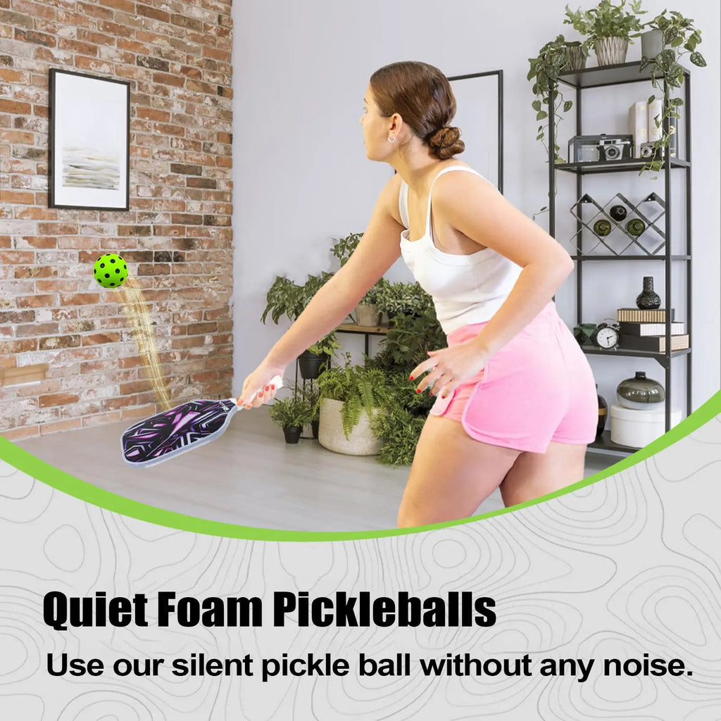 Foam Pickleball Practice Balls — Quiet, Safe & Durable (PU Foam, 2.9")