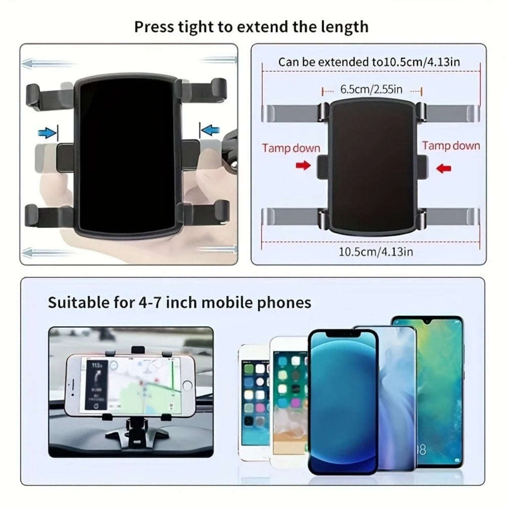 Car Phone Holder Stand Universal Dashboard Car Clip Mount GPS Bracket Car Mobile Phone Support in Car For iPhone Samsung Xiaomi