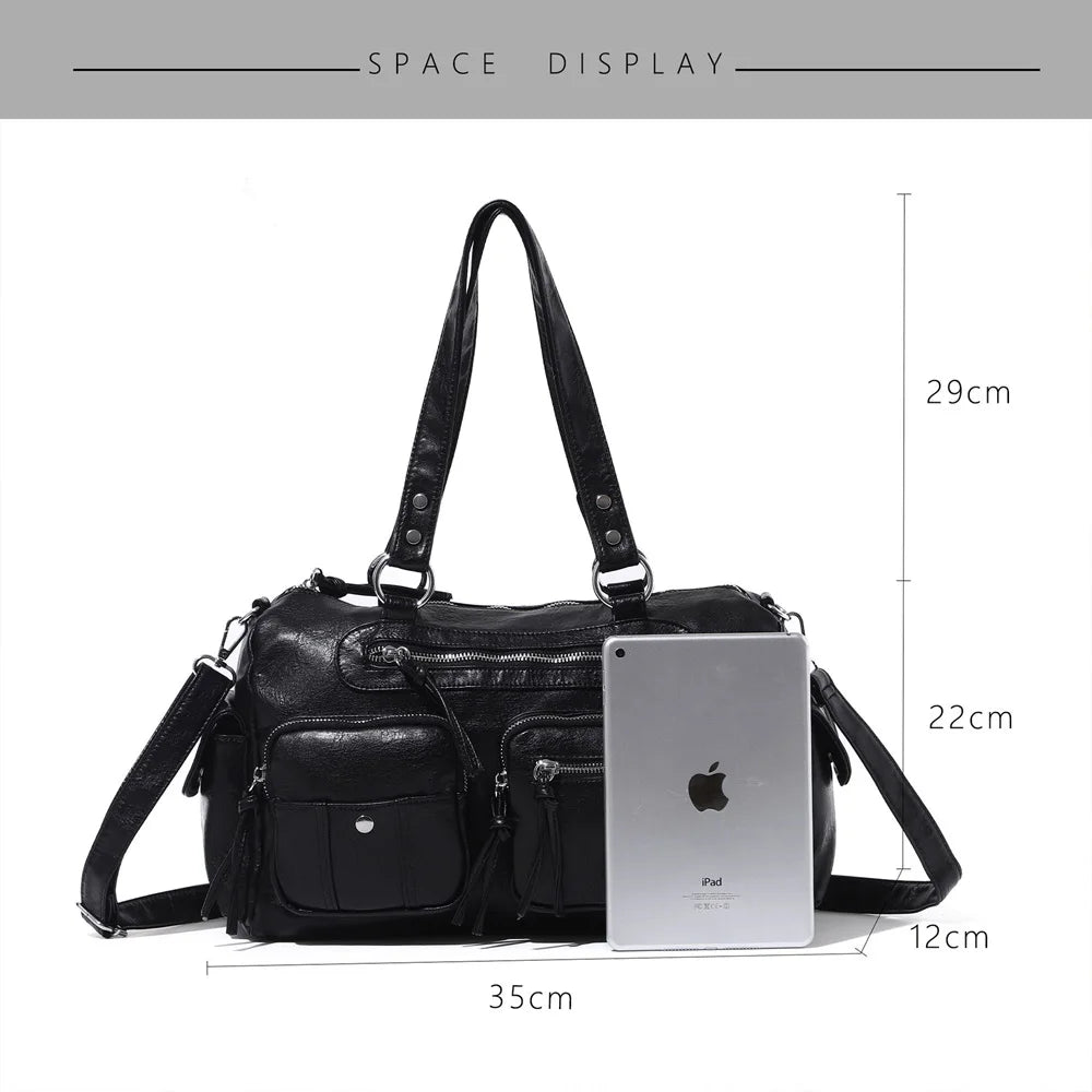 Venn Angel Women's Shoulder Bag Soft PU Handbg Fashion Tote Large Capacity Crossbody Shoulder Bag Snakeskin Handbag Purse