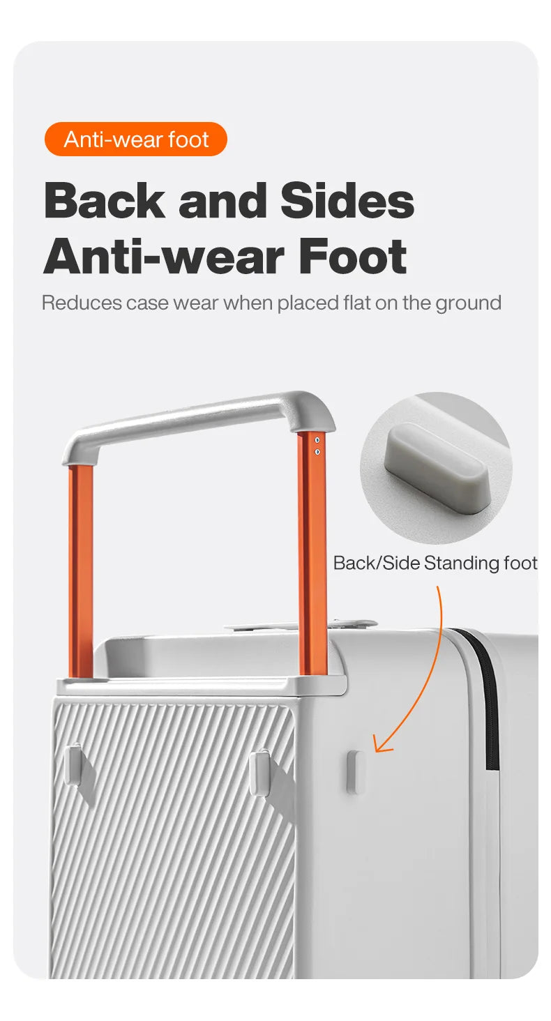 Mixi Large-Capacity Suitcase Trolley Case 26inch Checked in Hardside Rolling Wheels Luggage Wide Handle Travel Suitcases Trunk