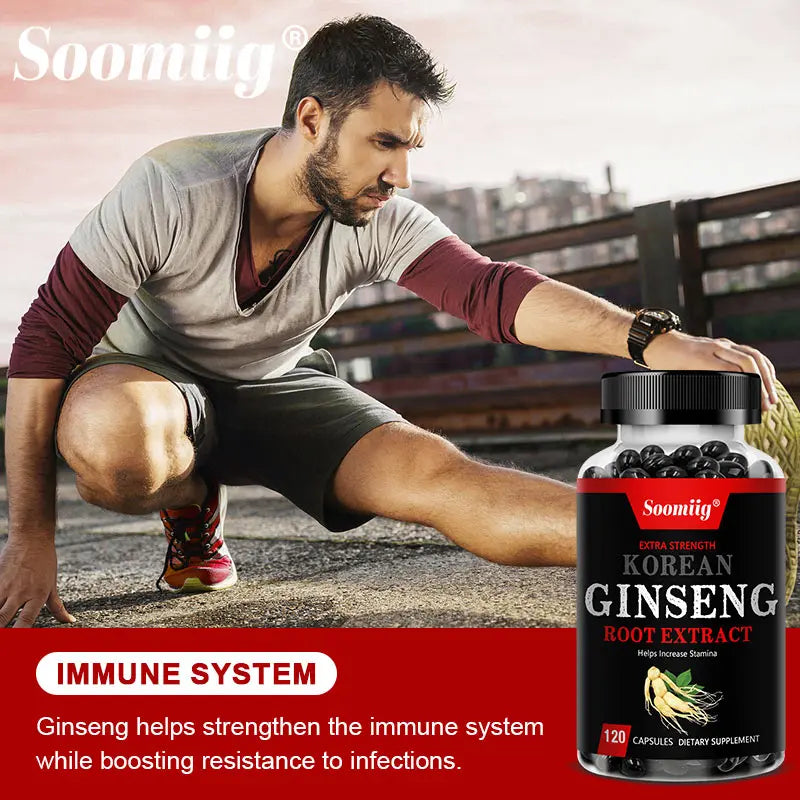 Bcuelov Korean Ginseng — Focus, Energy & Endurance Support (120 Capsules)