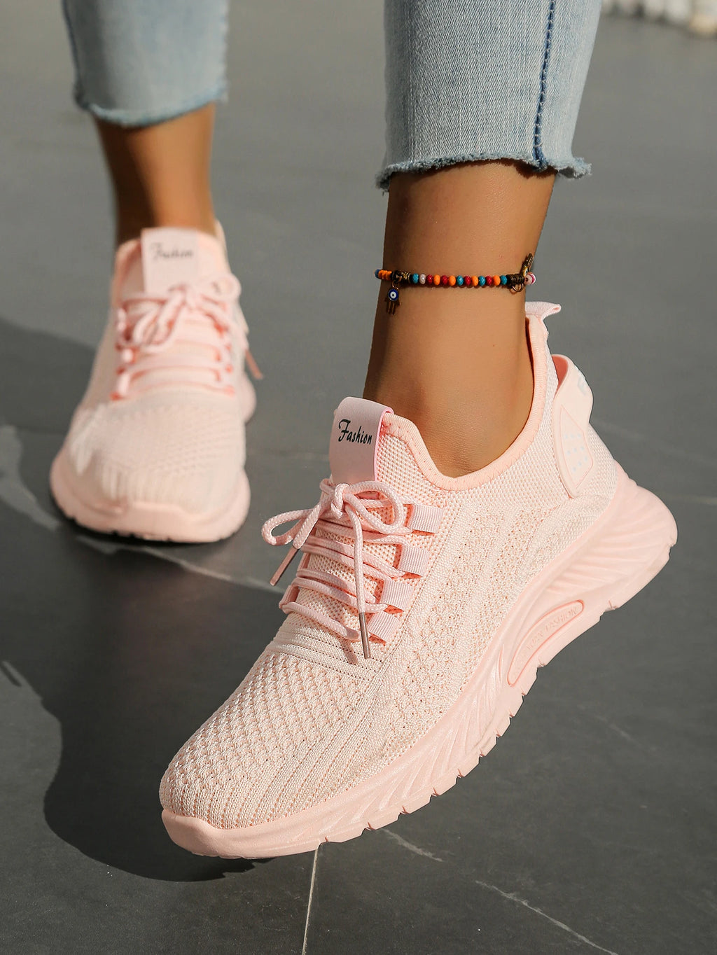 Women’s Casual Fly-Weaving Sneakers (SA1806) — Lightweight, Breathable Lace-Up | Fall 2025 Trend