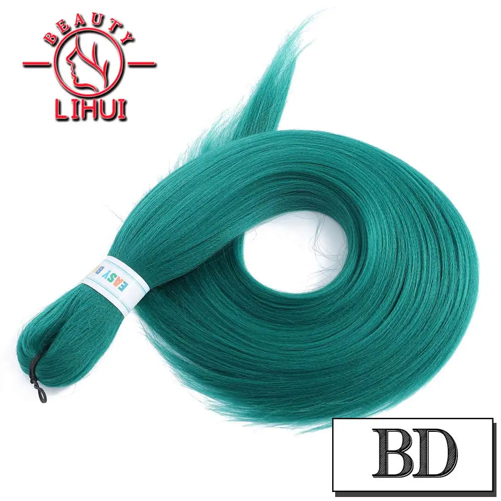 LIHUI Pre-Stretched Jumbo Braids — 26" 90 g Synthetic (Red/Pink, Frosted Colors)