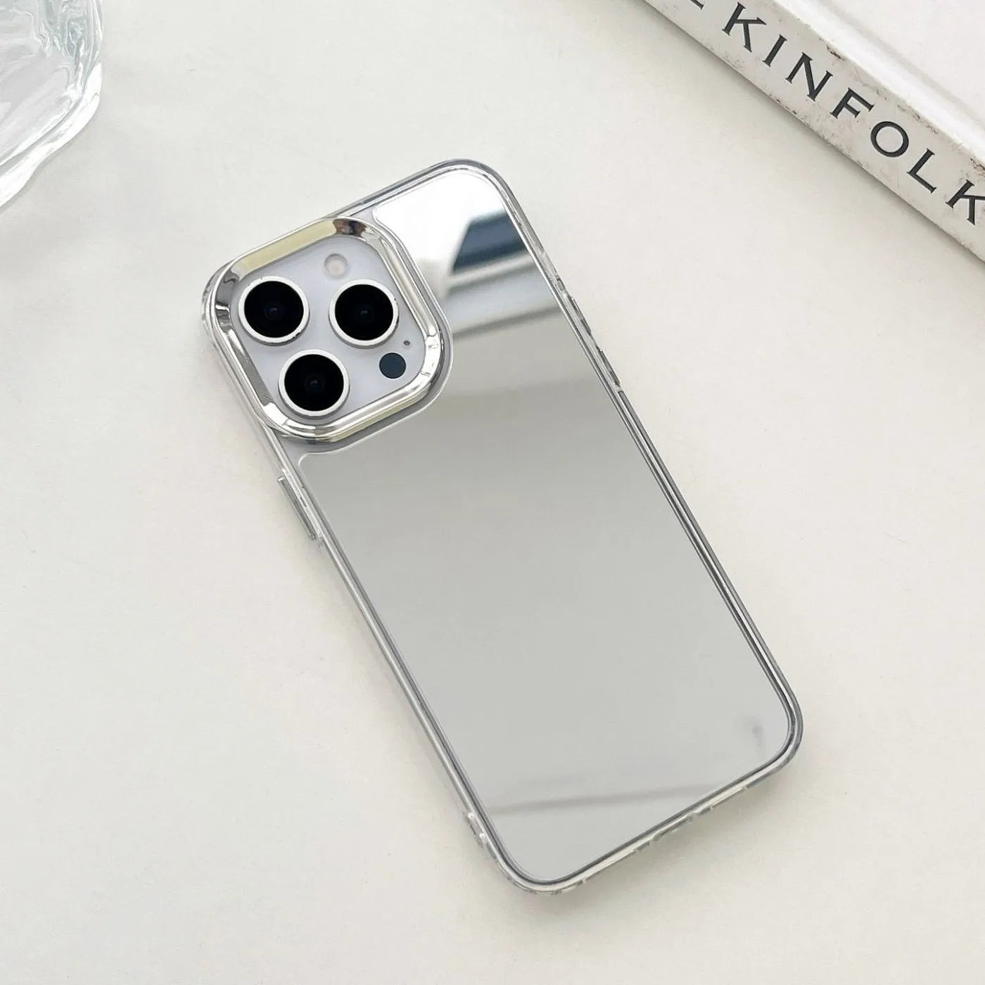 Luxury Plating Make Up Mirror Phone Case For iPhone 17 16 15 14 13 12 11 Pro Max XR X XS Hard Acrylic Shockproof Bumber Cover