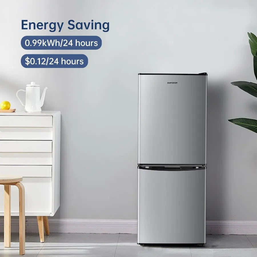 4.0 Cu.Ft Small Refrigerator with Bottom Freezer for Apartment Bedroom Dorm and Office Space-Saving Compact Fridge with Double