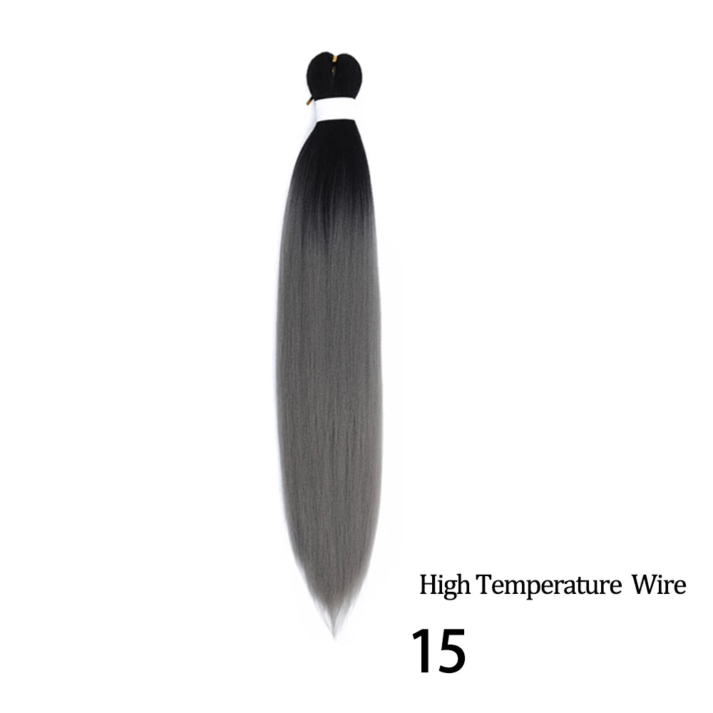 Chorliss Pre-Stretched Jumbo Braids — 24"/26" Synthetic Yaki Ombre (80–90 g, 105 Colors)