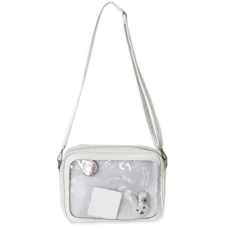 Female Ita Crossbody Bag Womens Transparent Messenger Bag Girls Cute-Lolita Shoulder Bags Teens Fashion Satchels Bag Ins