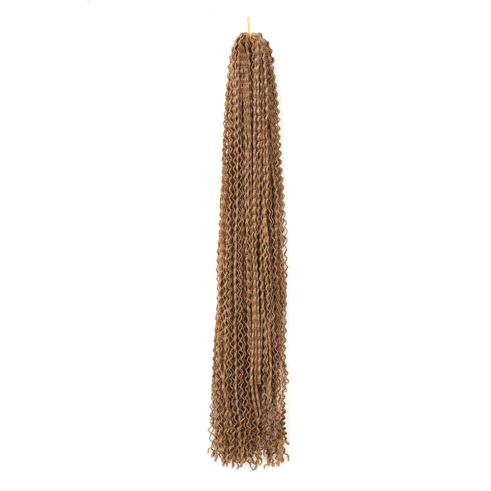 Zizi Braids Synthetic Crochet Hair Colored Box Braids Deep Wave Hair Long Senegalse Twist Braiding Hair Extensions