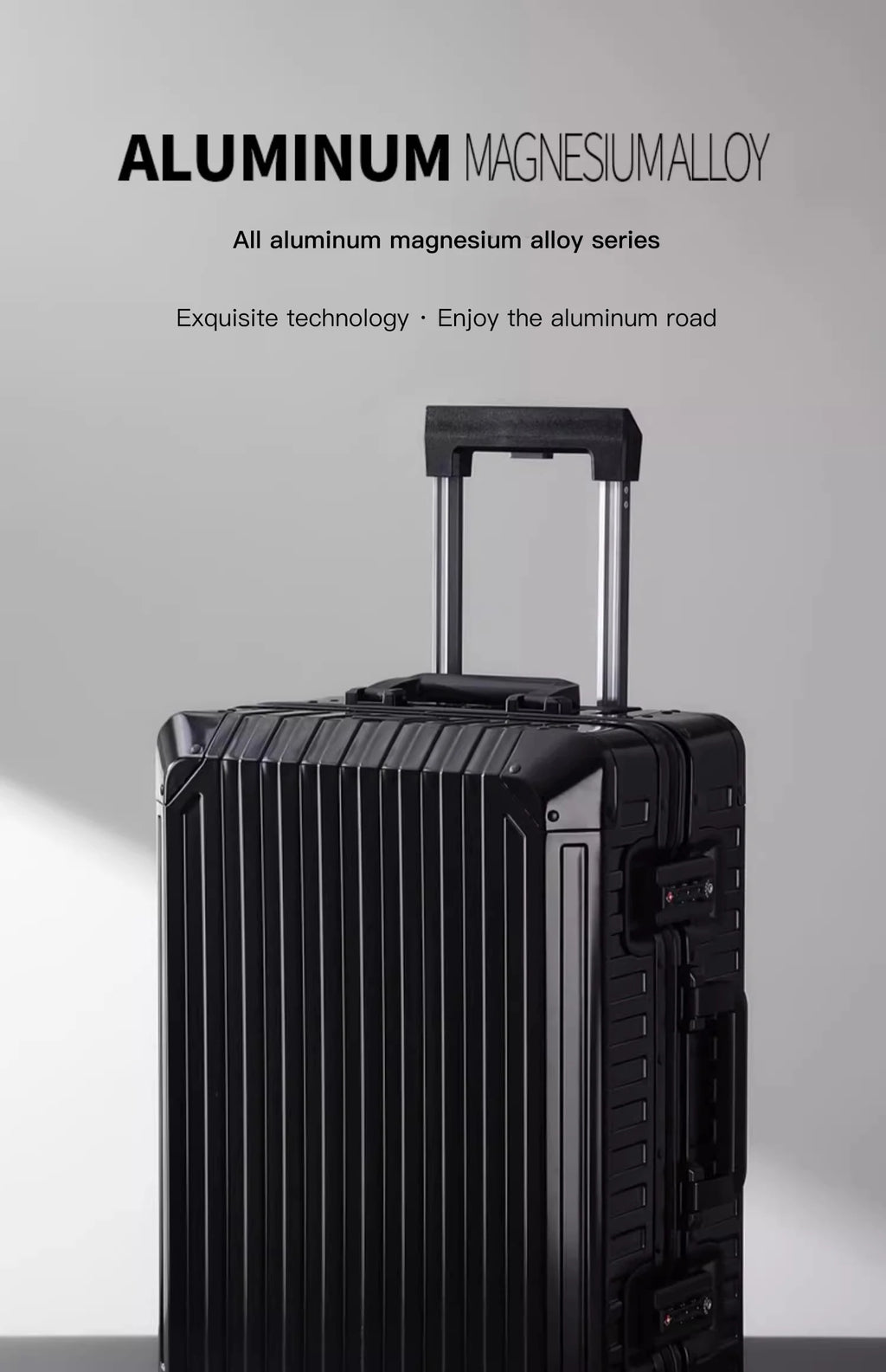 20"24"28" Inch Aluminum Trolley Suitcase Waterproof Metallic Cabin Luggage Trolly Bag With Wheels