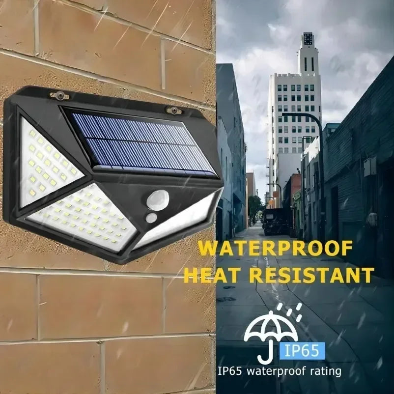 ESMARTER 100-LED Solar Motion Sensor Light (IP65, 270° Wide Beam)