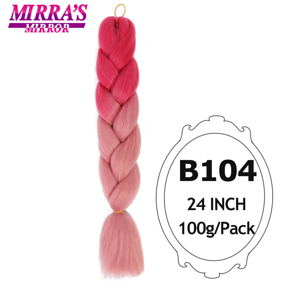 Colorful Jumbo Braiding Hair Extensions For Box Braids Synthetic Hair for Afro Braids Ombre Jumbo Braid Hair DIY Crochet Braid