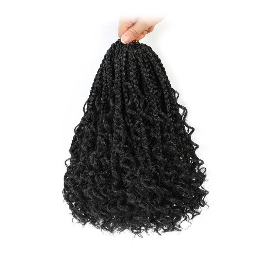 Synthetic Goddess Box Braids Crochet Hair For Black Women Box Braids with Curly Ends