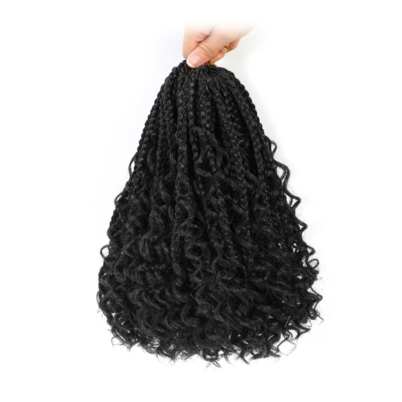 Synthetic Goddess Box Braids Crochet Hair For Black Women Box Braids with Curly Ends
