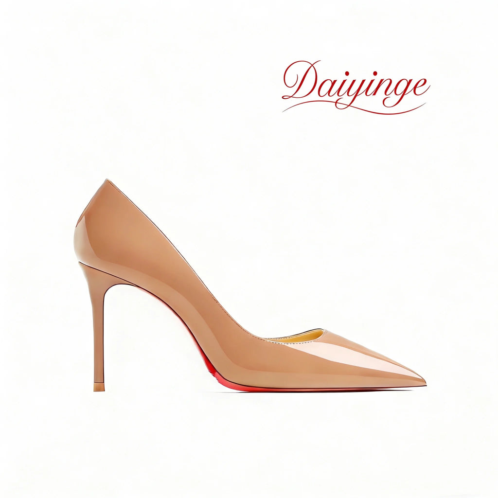 Heels For women 2026 Trend Leather Luxury Red Bottom High Heels 12cm Pointed Toe Stiletto Pumps Elegant Sexy Party Wedding Shoes