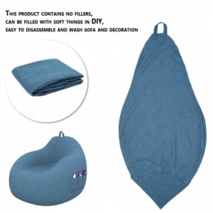 Large Bean Bag Lazy Seat Chair Sofa Cover Couch Soft Fluffy Breathable Adult Child Tatami Living Room Decorative Outdoor