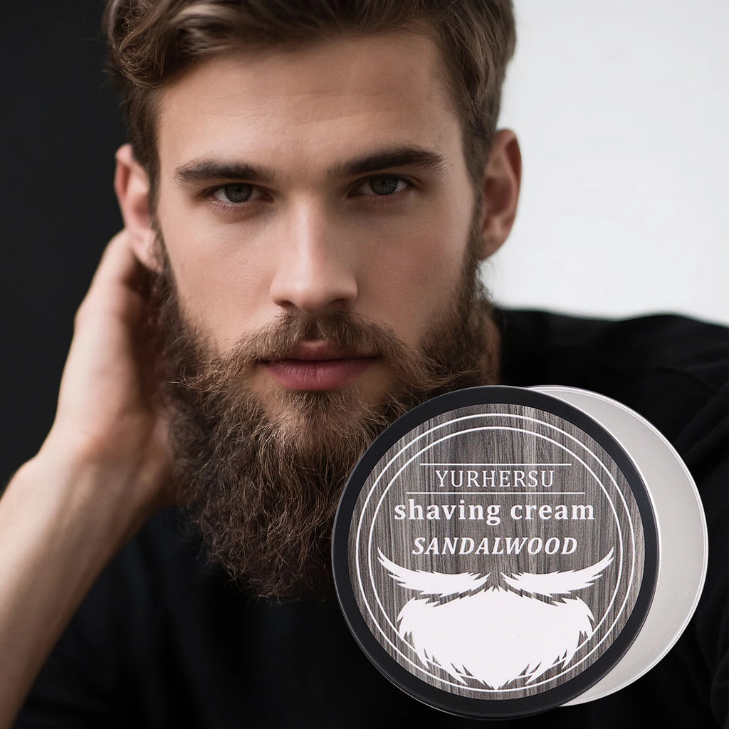 Sandalwood Shaving Soap 80g, Natural Glycerin Based, Rich Lather for Men, Barber Grade, Luxury Shave, Moisturizing & Soothing