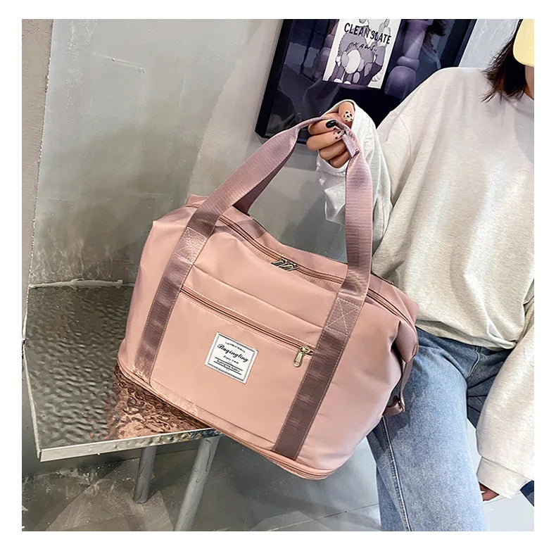 Large Capacity Expanding Double back Travel Bags Luggage Organizer Bag Handbag Waterproof Foldable Travel Clothes Storage Bag