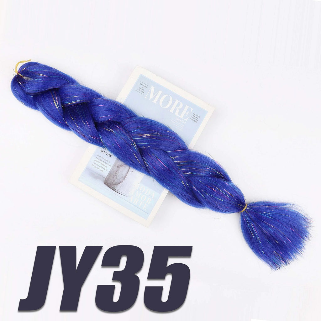 Ru mi Synthetic Braids Purple Hair Ponytail Costume Hairstyle 26inch Long Ponytail with Clips for Kids Girls Halloween Christmas