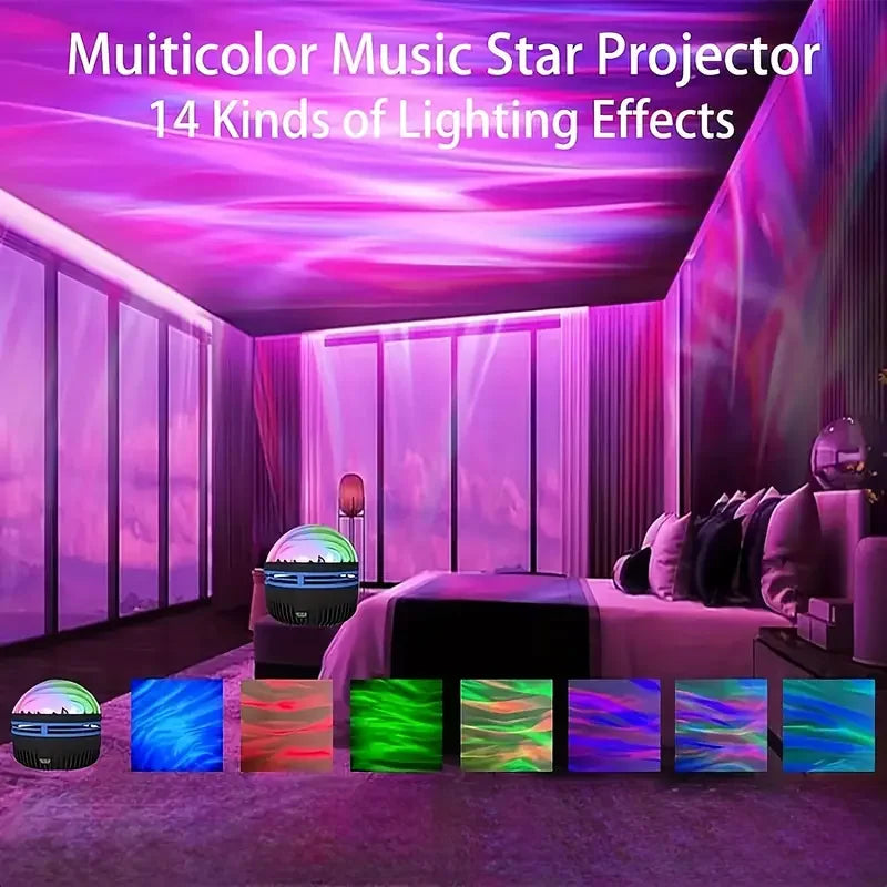 Aurora Borealis Starry Sky Projector | 7 Lighting Effects, Remote