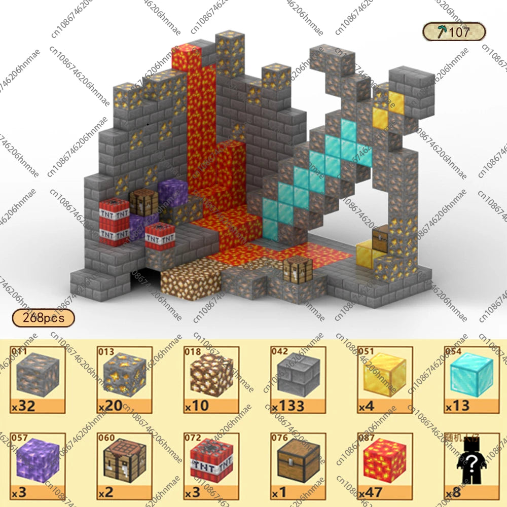 Magnetic Building Blocks Mine World Magnet Cube Set STEM Montessori Sensory Toy for Kids Boys Girls Ages 3+ DIY Model Children