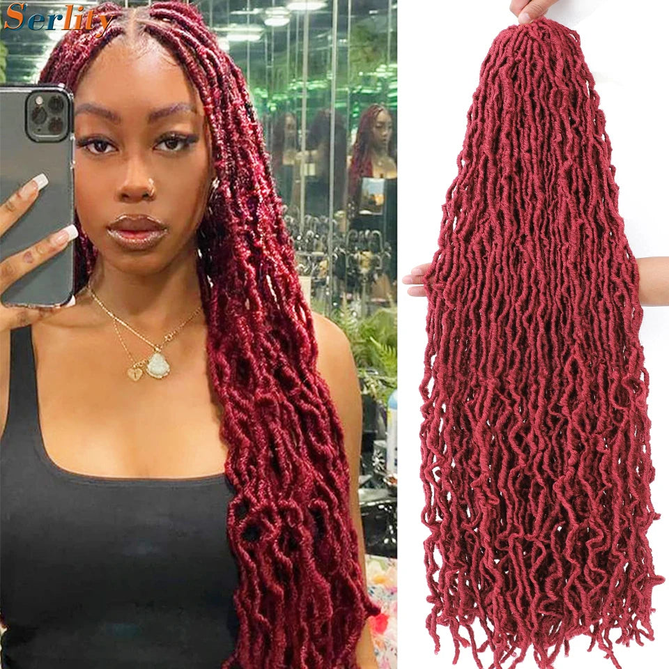 Serlity Faux Locs Extensions — 36"/24"/18" Soft Goddess Dreadlocks Crochet Hair