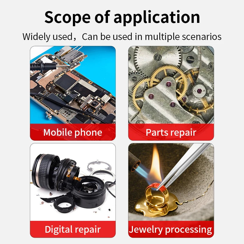 LUXIANZI Stainless Steel Reverse Tweezers Anti-Static Industrial Tweezers Acid Resistant Non-magnetic Precision Forceps Tools