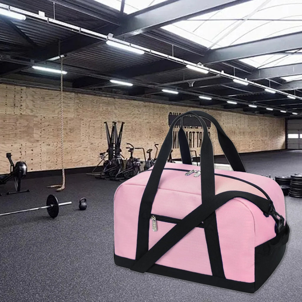 Fitness bag, handbag crossbody bag,luggage bag, lightweight multi compartment,double zipper design,suitable for overnight travel